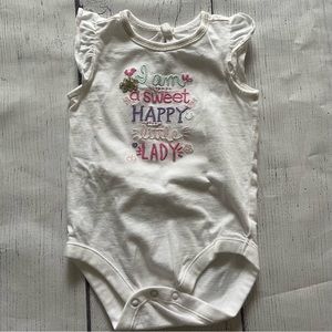 Gymboree Tiny Team Sweet Happy Onesie Size 3-6 months